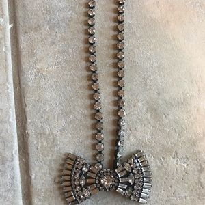 Studded bow necklace